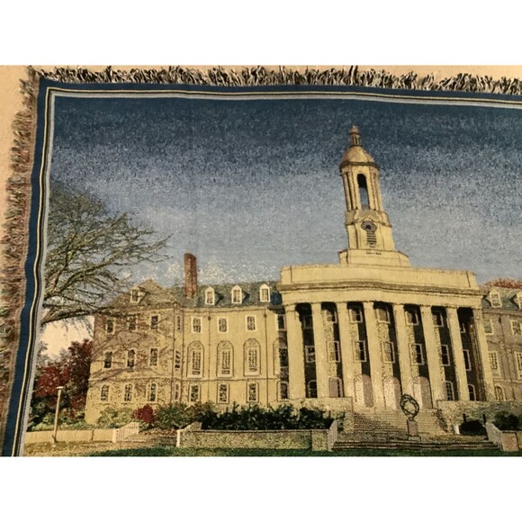 Pennsylvania Penn State University Woven Throw Blanket~High Quality~NICE! - Picture 2 of 7